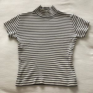 Brandy Melville Striped Mock Neck